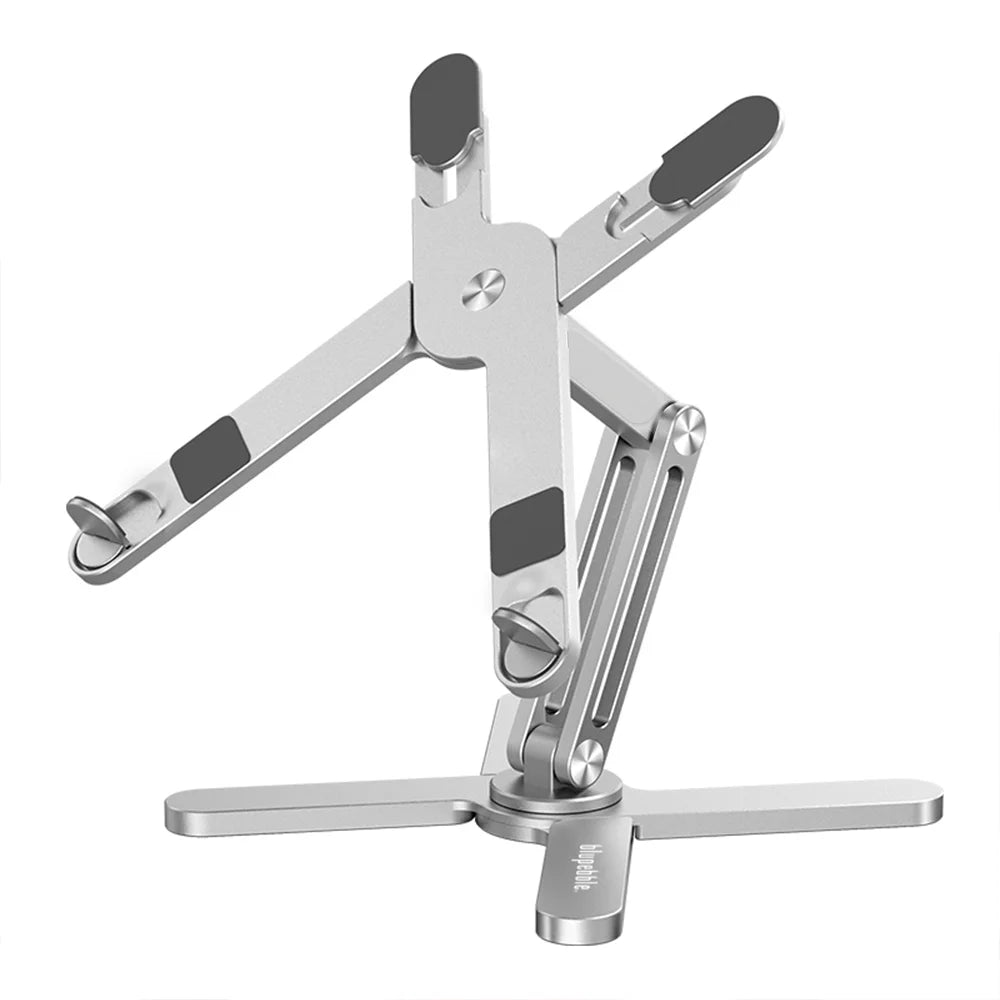 N86 Aluminum X Foldable Laptop Stand 360 Rotating Laptop Riser for Lightweight Laptop Stand for 13 to 17 Inch Macbook Pro-8