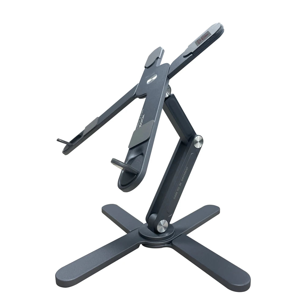N86 Aluminum X Foldable Laptop Stand 360 Rotating Laptop Riser for Lightweight Laptop Stand for 13 to 17 Inch Macbook Pro-7