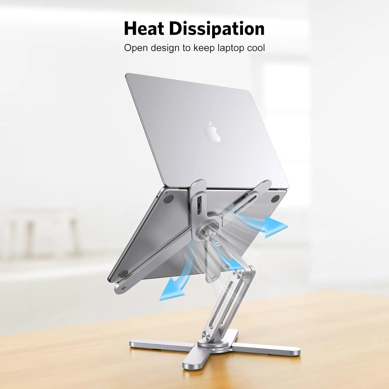 N86 Aluminum X Foldable Laptop Stand 360 Rotating Laptop Riser for Lightweight Laptop Stand for 13 to 17 Inch Macbook Pro-1